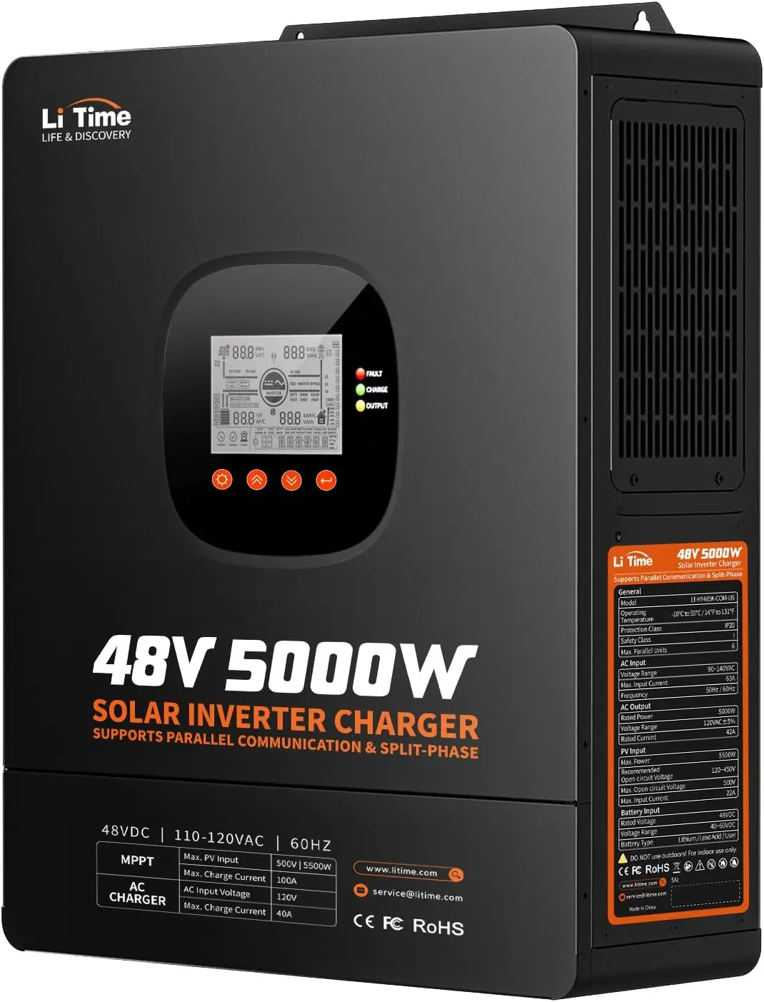LiTime 5000W Solar Hybrid Inve - đánh giá và giá Parallel Solar Inverter 48V 5000W Mppt