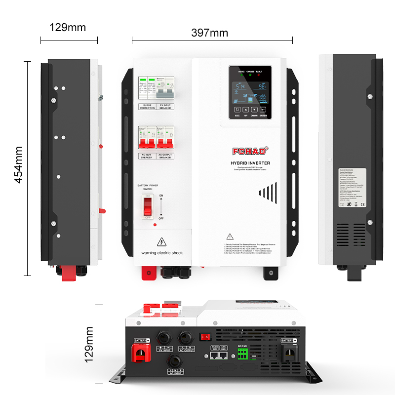 Fchao Solar Hybrid Inverter 3K - đánh giá và giá Hybrid Solar Inverter 5.5Kw Mppt 48V
